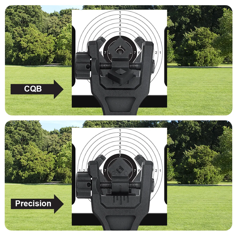 ohhunt&reg; Flip Up Sight 45 Degree Offset Rapid Transition Front and Backup Rear Sight