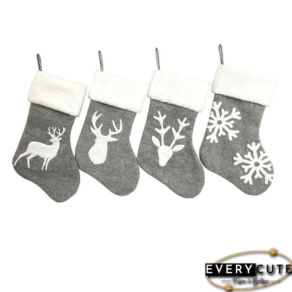 1Pc/2Pcs/4Pcs Christmas Stockings Holder Tree Ornaments Deer Sacks Xmas Gift Bags Presents Children Decorations Wall Art Socks Stuffers Home Room