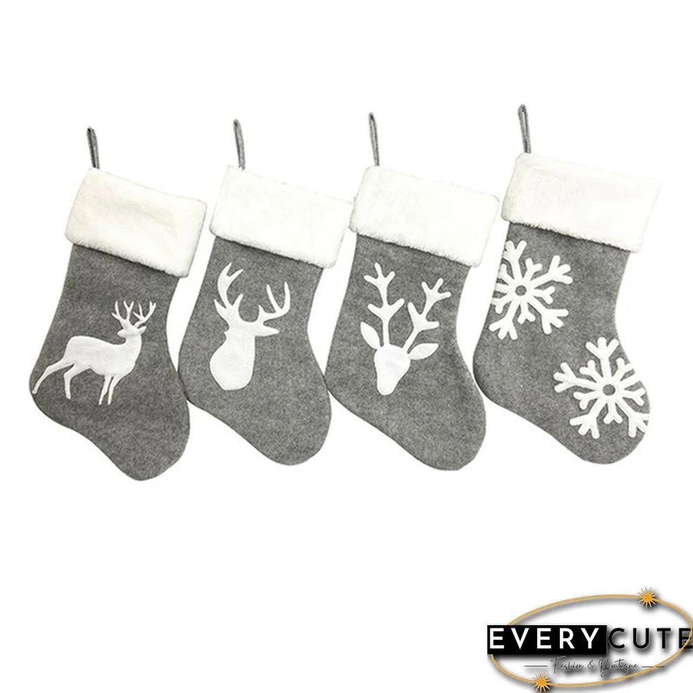 1Pc/2Pcs/4Pcs Christmas Stockings Holder Tree Ornaments Deer Sacks Xmas Gift Bags Presents Children Decorations Wall Art Socks Stuffers Home Room