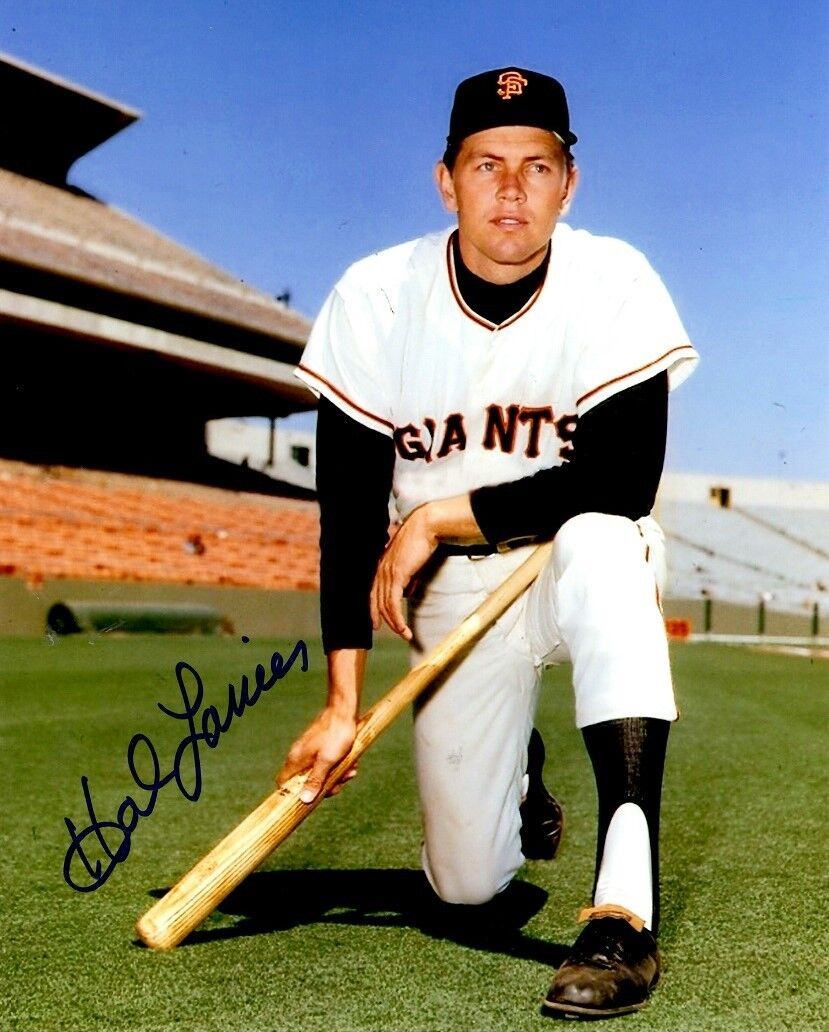 Autographed HAL LANIER San Francisco Giants 8x10 Photo Poster painting w/ COA