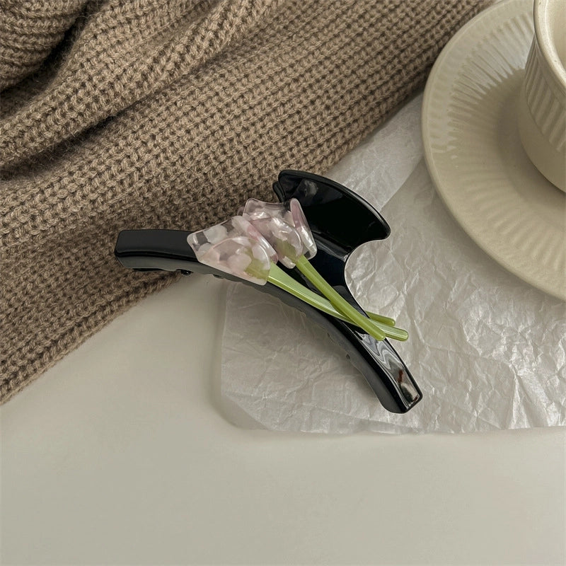 Elegant Minimalist Women’s Flower Acetic Acid Sheets Hair Claws