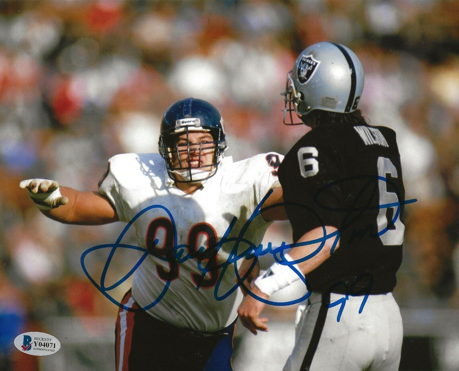 Dan Hampton signed Chicago Bears 8x10 Photo Poster painting autographed 5 BAS Beckett