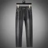 2024 High-end New Elastic Business Fashion Casual Gray Jeans