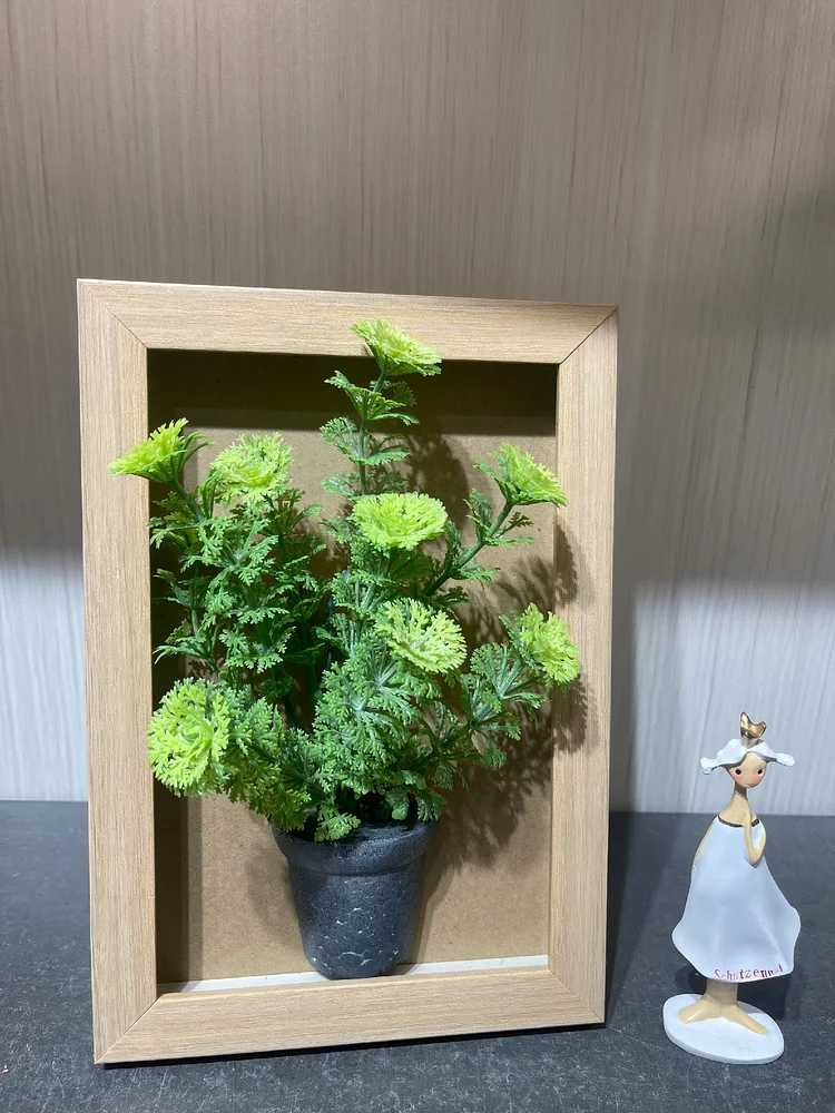 Artificial Green Chrysanthemum Framed Plant | Nordic Style Wall Decor | 6.7*9.6 in