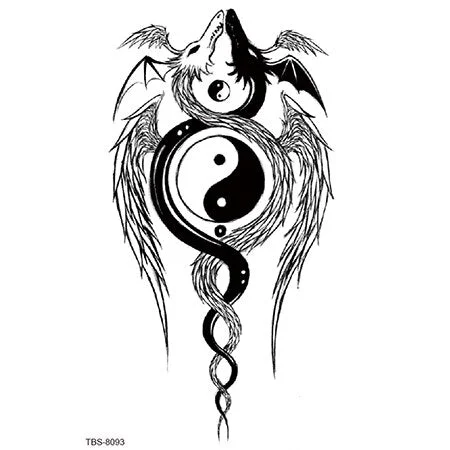 Six Styles Dragon Temporary Tattoo Stickers Tatoo Men henna Tatoo body art tattoo Waterproof temporary tattoos Kit Tattoo Art