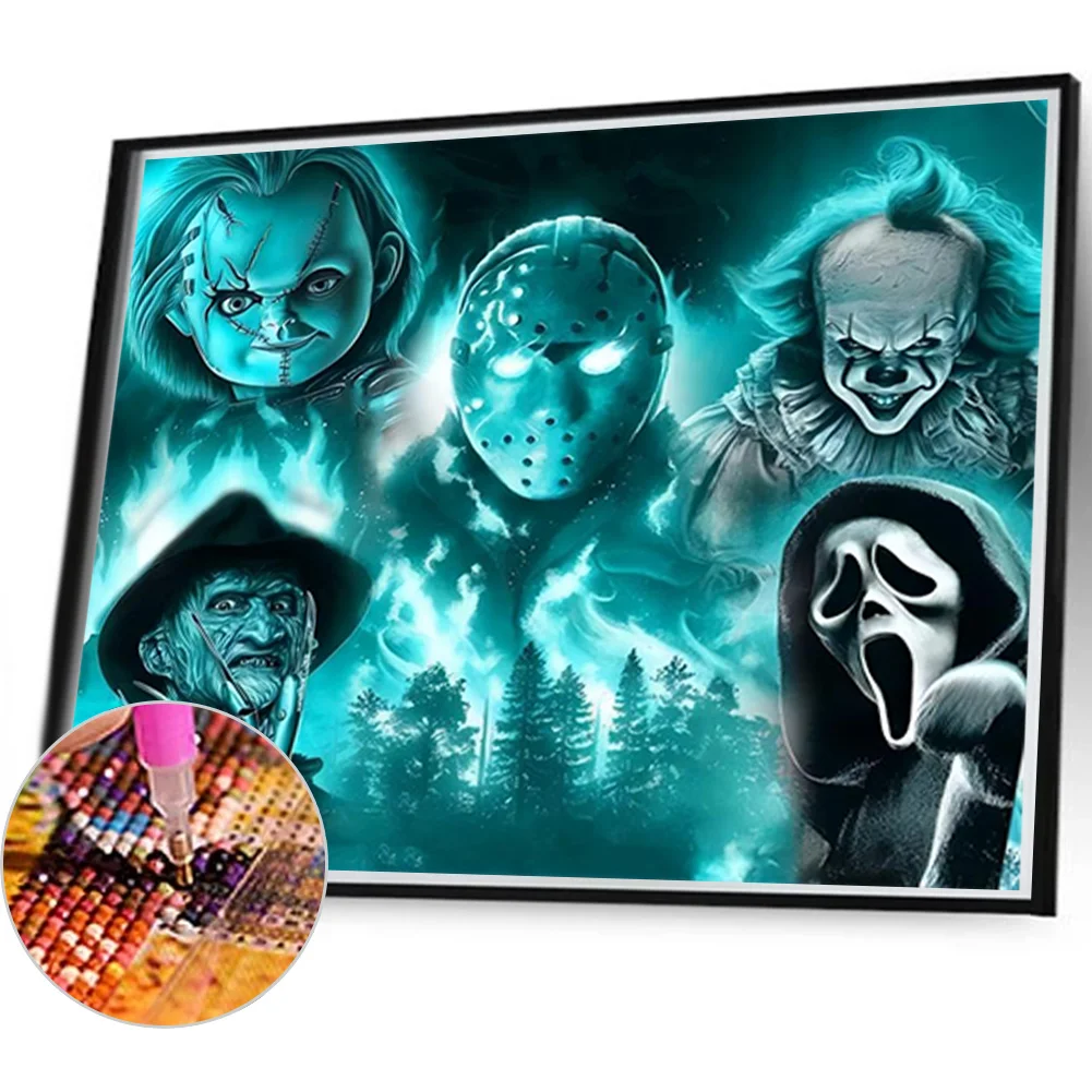 Diamond Painting - Full Round Drill - Horror Figures(Canvas|45*40cm)