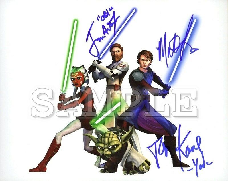 Star Wars Cast Signed 8x10 Photo Poster painting RP -  Shipping!! Clone Wars