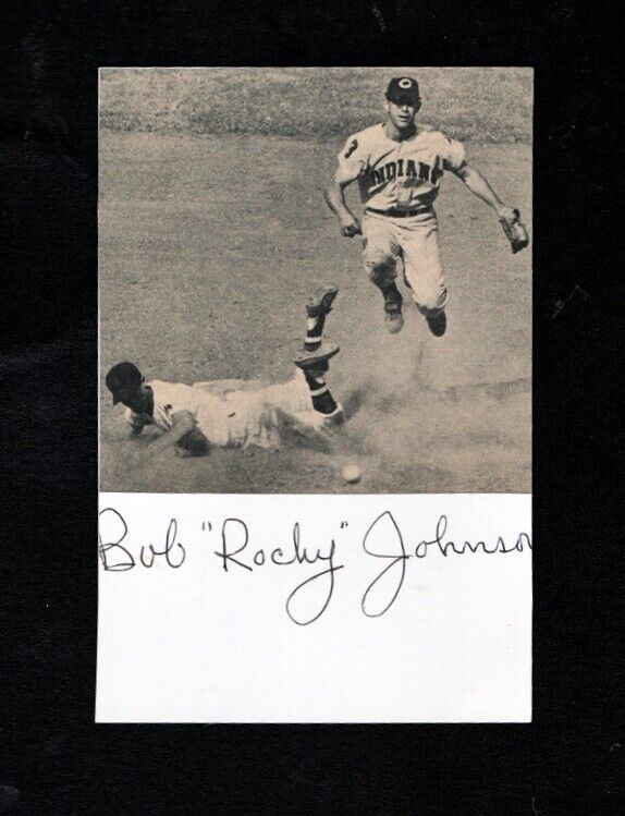 1963-67 BOB JOHNSON-BALTIMORE ORIOLES 4X6 AUTOGRAPHED CUT W/Photo Poster painting-(d.2019)