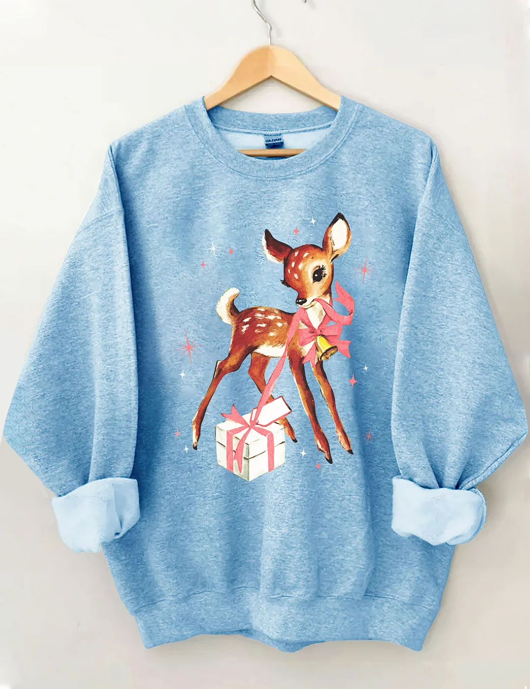 Reindeer Pink Christmas Sweatshirt