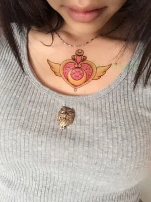 Water Transfer Tattoo Minimalist small sun moon tattoo Body Art Waterproof Temporary fake Tattoo for man woman kid 10.5*6cm