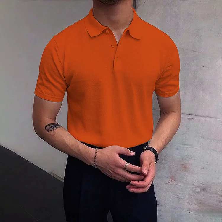 BrosWear Men's Plain Casual Short Sleeve  Polo Shirt