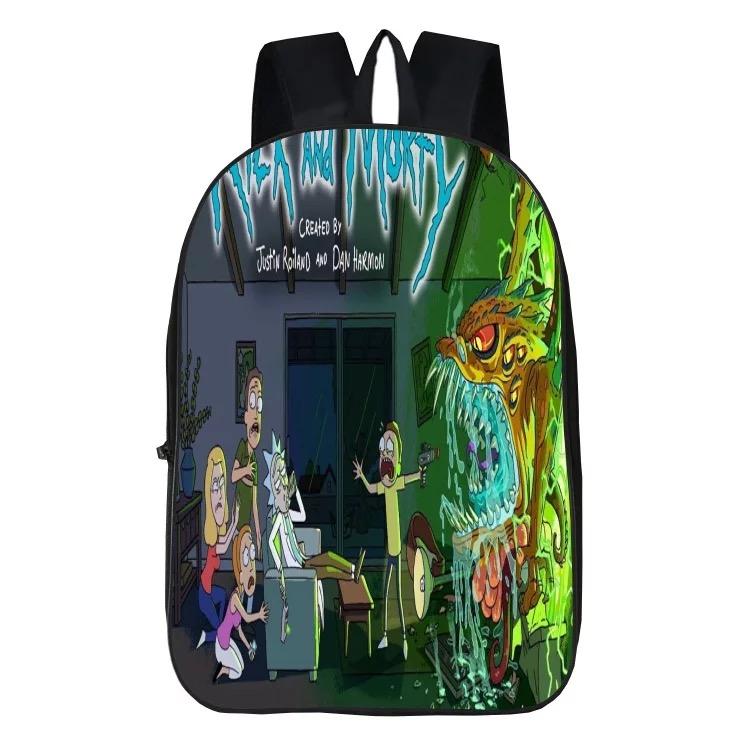 Mayoulove Anime Rick Andy Morty #14 Backpack School Sports Bag-Mayoulove