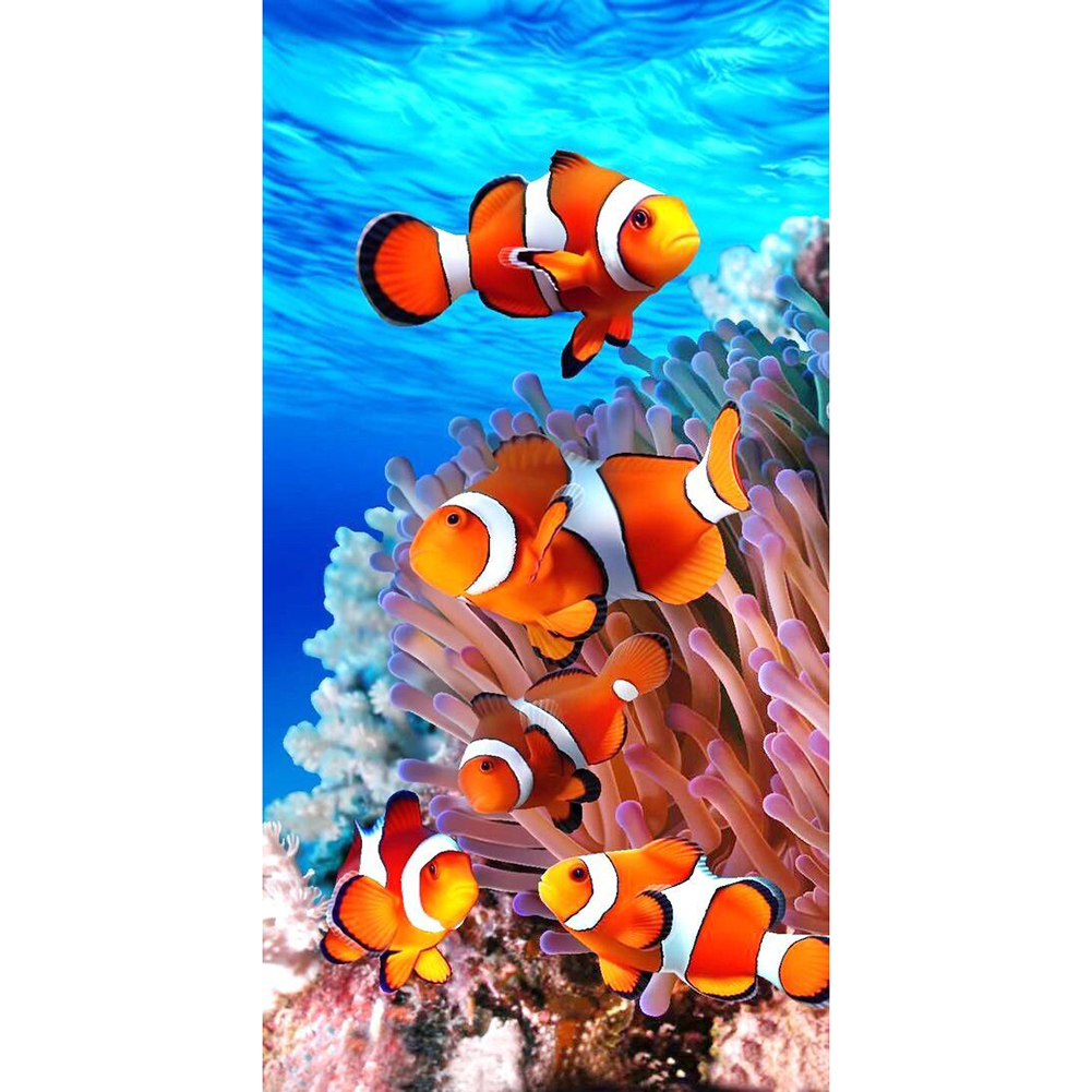 

Fish - Round Drill Diamond Painting - 45*85CM (Big Size), 501 Original
