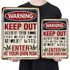 Warning - Vintage Metal Signs(12*16Inch) - Warning