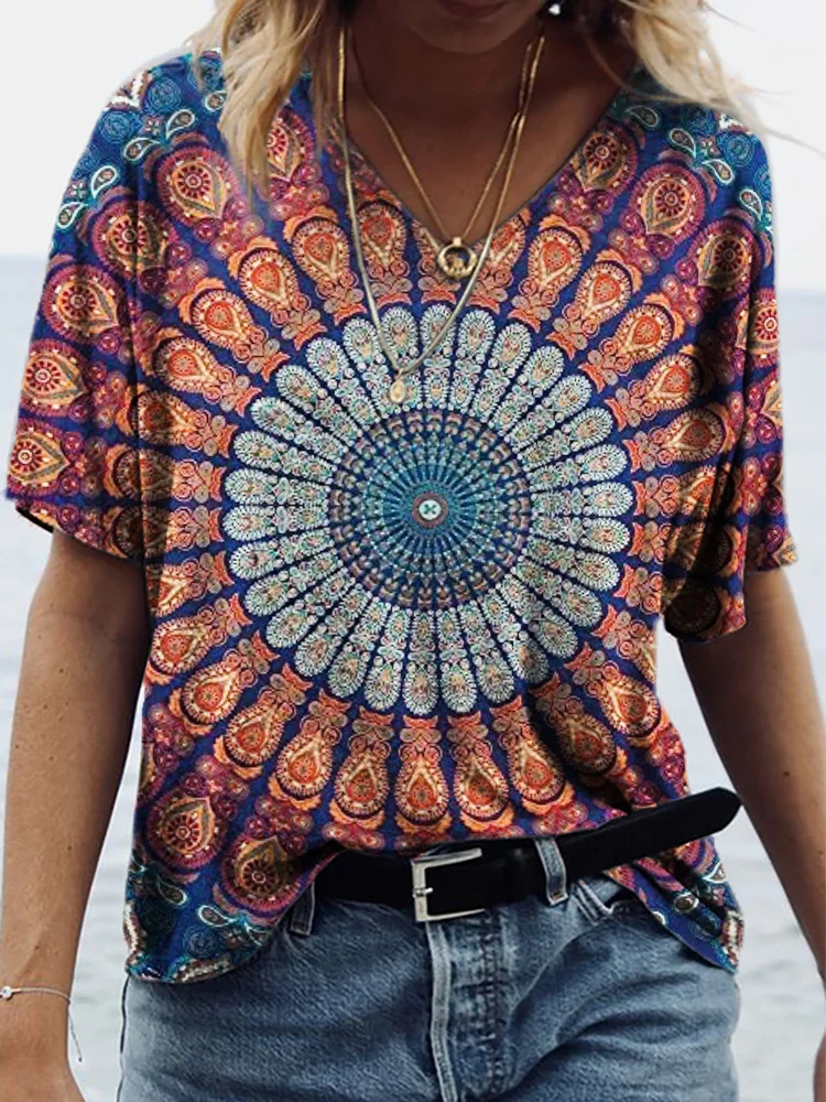 Indian Hippie Mandala Bohemian T Shirt