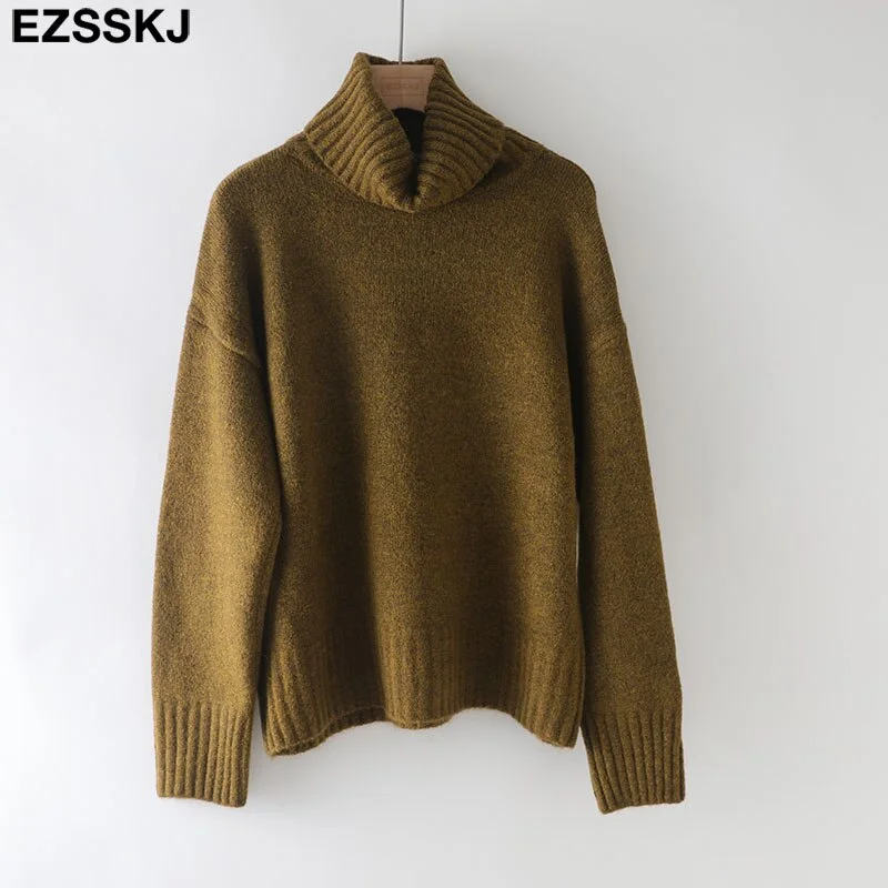 autumn Winter casual cashmere oversize thick Sweater pullovers Women 2021 loose Turtleneck women's sweaters jumper