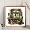 >SALE<5D DIY Full Round Drill Diamond Painting Black Green Sofa Home Decor 30x30cm