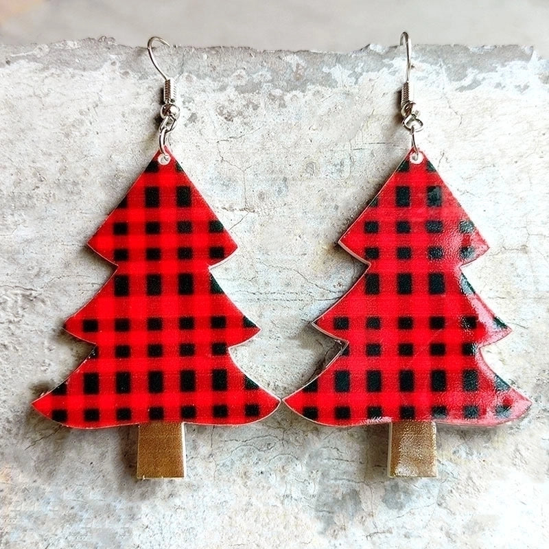 Cute Christmas Tree Gingerbread Arylic Women’s Earrings 1 Pair