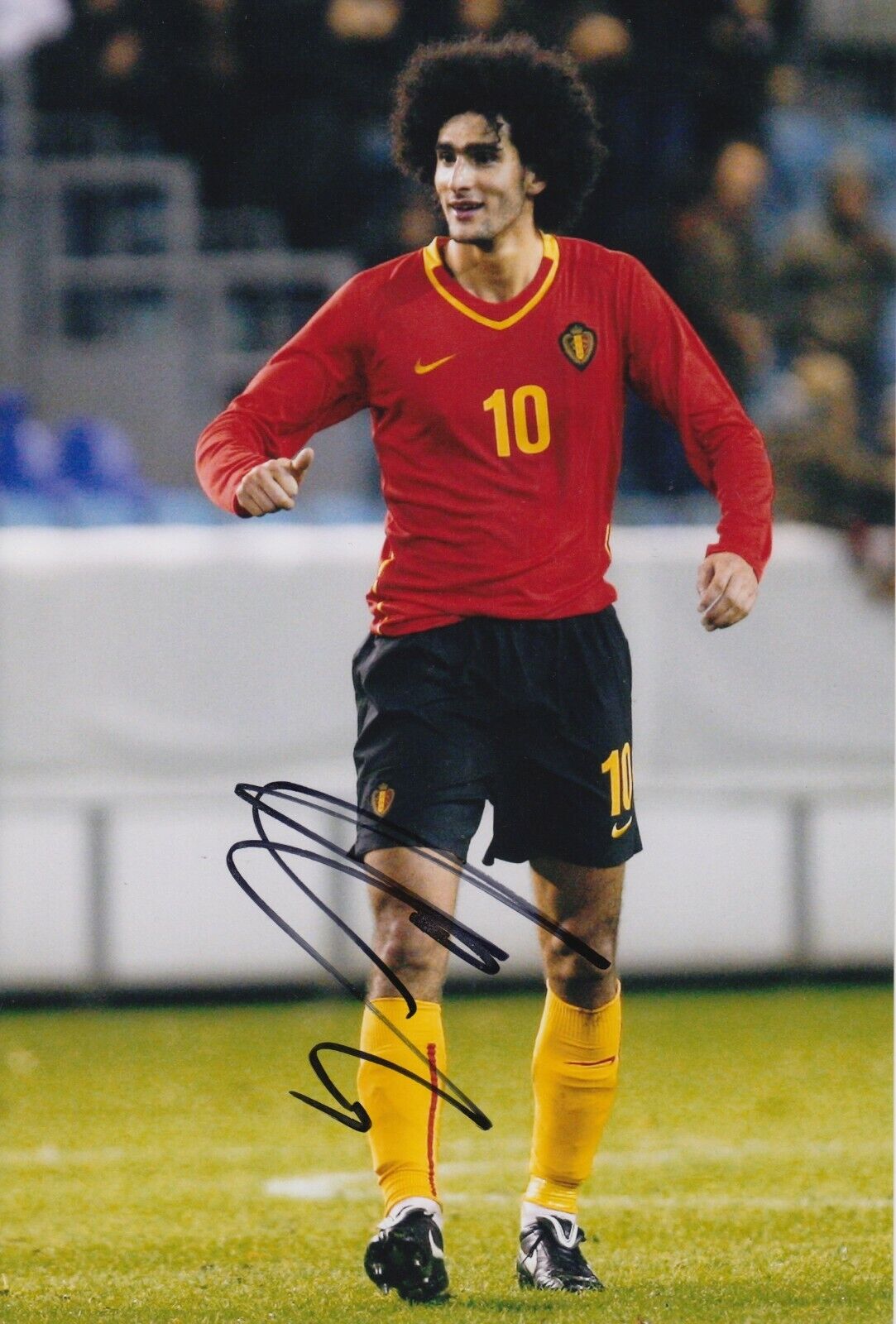 Marouane Fellaini Hand Signed 12x8 Photo Poster painting - Belgium - Football Autograph.