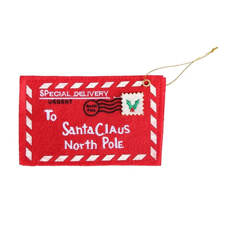 Non-Woven Embroidery Enveloppe de Noel Enveloppe Noel Arbres Pendant Sacs cadeaux de bonbons