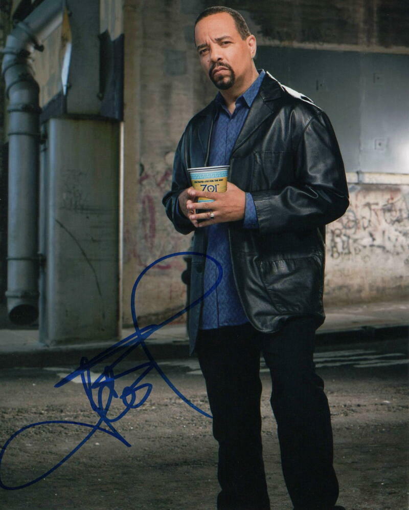 ICE-T SIGNED AUTOGRAPH 8X10 Photo Poster painting - LAW AND ORDER: SVU - DETECTIVE FIN TUTUOLA B