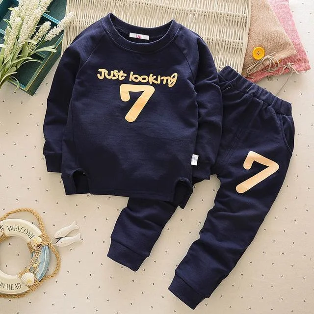Autumn Winter Baby Infant Boys T Shirts Pants Animal Outerwear Clothes