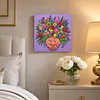 Framed Purple Vase -  DIY Button Art Painting Kit for Creativity DIY Pearl Dot Crafts for Gift Home Wall Decor 30*30CM