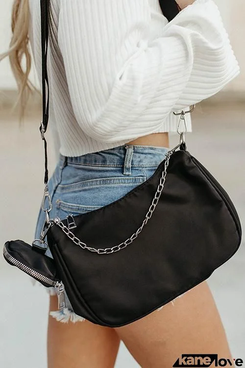 Punk Padlock Chain Shoulder Bag