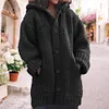Gioiacombo&trade; Cappotto cardigan con cappuccio maglione di media lunghezza da donna