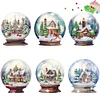 6pcs DIY Xmas Crystal Ball Diamond Painting Stickers for Home Decor