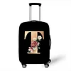 Stretch Printed Suitcase Cover Washable Luggage Protector Fits 18-32 Inch Luggage Letter pattern