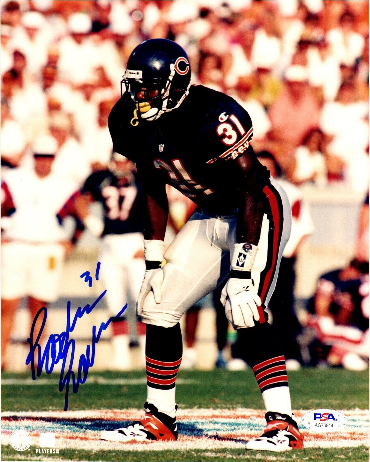 Rashaan Salaam autographed signed 8x10 Photo Poster painting NFL Chicago Bears PSA COA