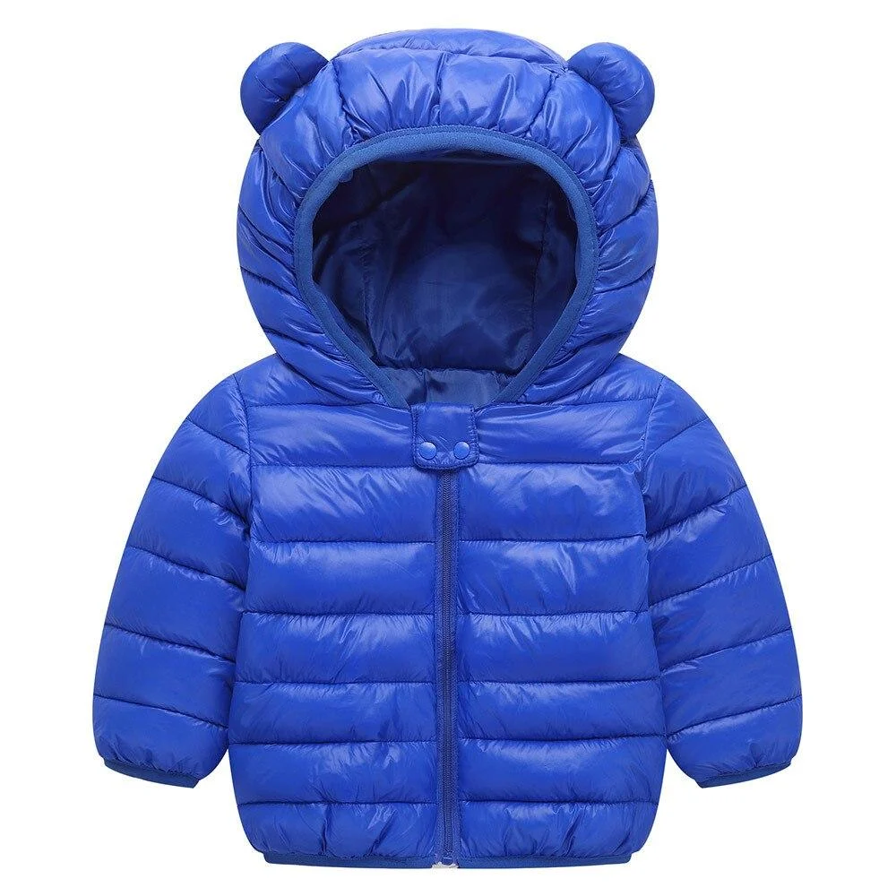 Baby Girls And Boys Down Jacket Winter Hooded Warm Coats For Boys Lovely Toddler Kids Clothes 1-5 Years Children Clothing