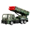 Oversized remote-controlled missile vehicle, simulated tank, can fire projectiles, tracked rocket cannon, military toy car