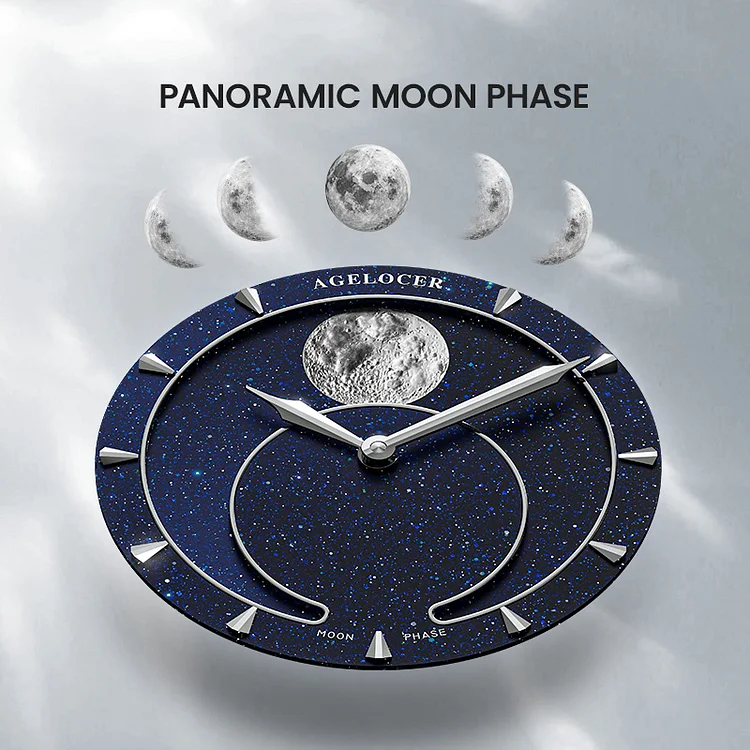 Agelocer Astronomer Men's Automatic Mechanical Moonphase - Natural