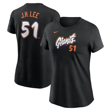Women's San Francisco Giants Jung Hoo Lee  Anthracite 2025 City Connect Fuse Name & Number T-Shirt