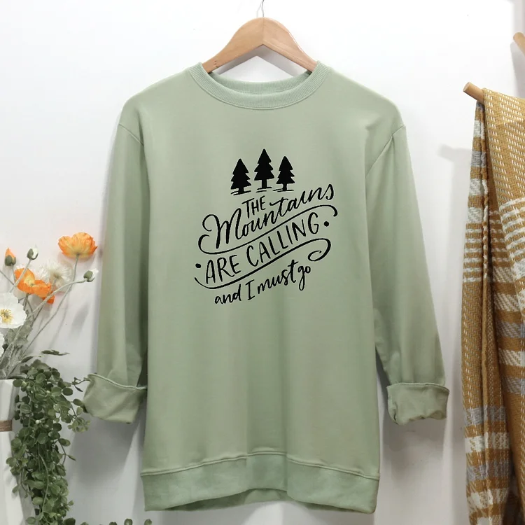 The Mountains are Calling Women Casual Sweatshirt-Annaletters