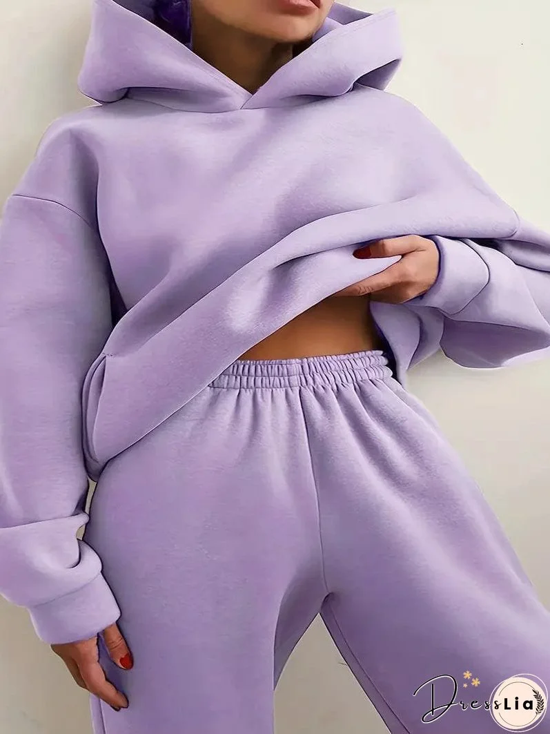 Hooded Sweatshirt and Jogger Pants Set