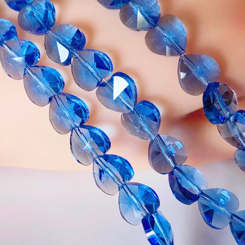 10 PCS/Package 14mm Diameter 10mm Glass Heart Shape Jewelry Accessories