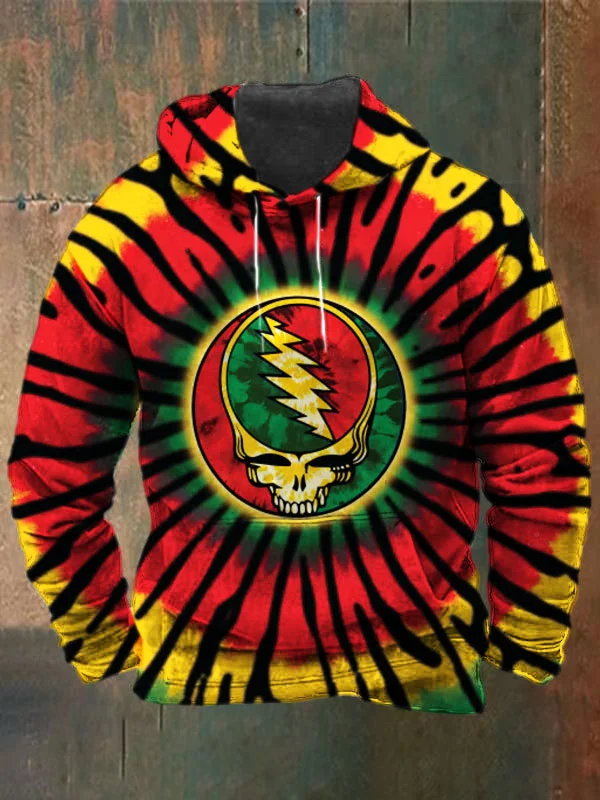 Unisex Skull Print Heavyweight Hoodies