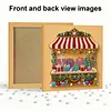 (25x25cm)DIY Pearl Painting Xmas Framed Handmade Pearl Material Art Kit Living Room Decor