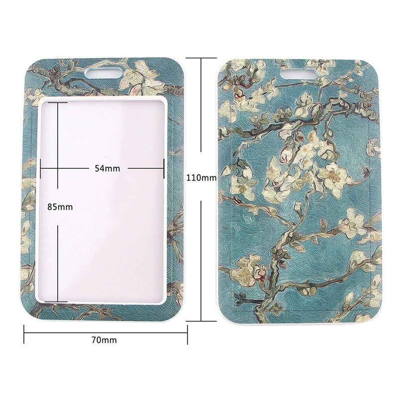 Art Style Van Gogh Lanyard Card Cover Student School Card Bus Pass Shuttle Card Access Control Card Double-sided Printed Mobile Phone Strap