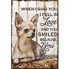 Vintage Chihuahua Poster-11CT Stamped Cross Stitch 40*60cm(Big Size)