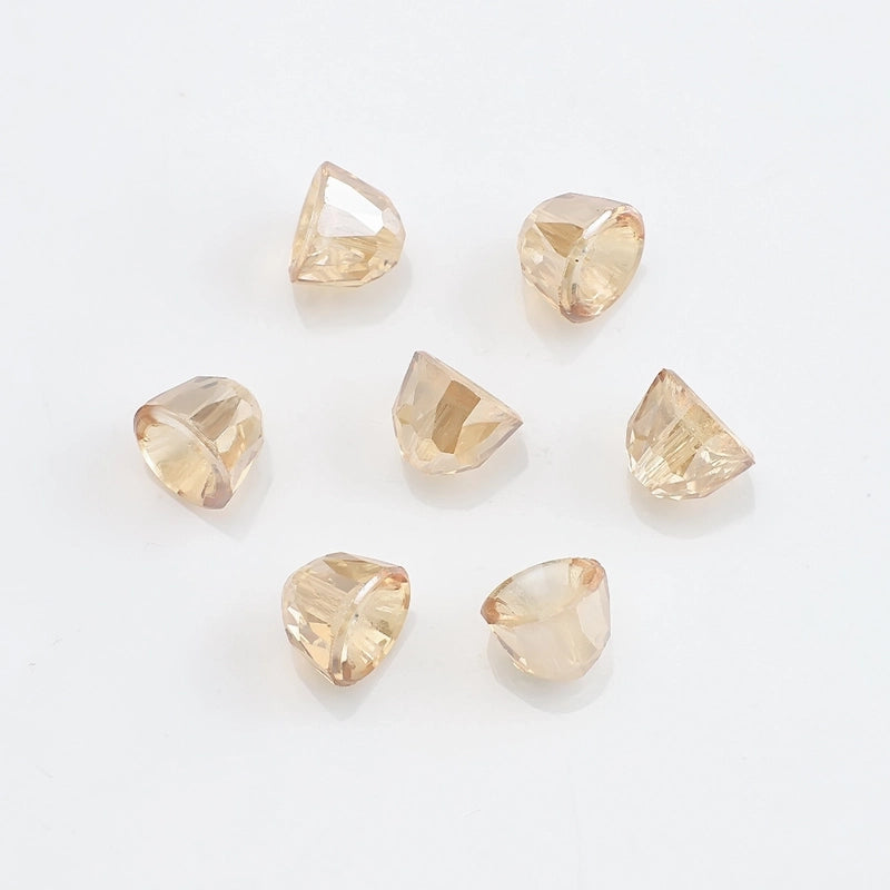 50 PCS/Package 7 * 8mm Hole 1~1.9mm Crystal Glass Solid Color Beads