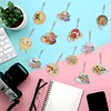 12PCS DIY Diamond Painting Pink Hats Keychain