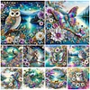 (Multi-Style) Flower Animal-18CT Stamped Cross Stitch  30*30cm/11.81*11.81in