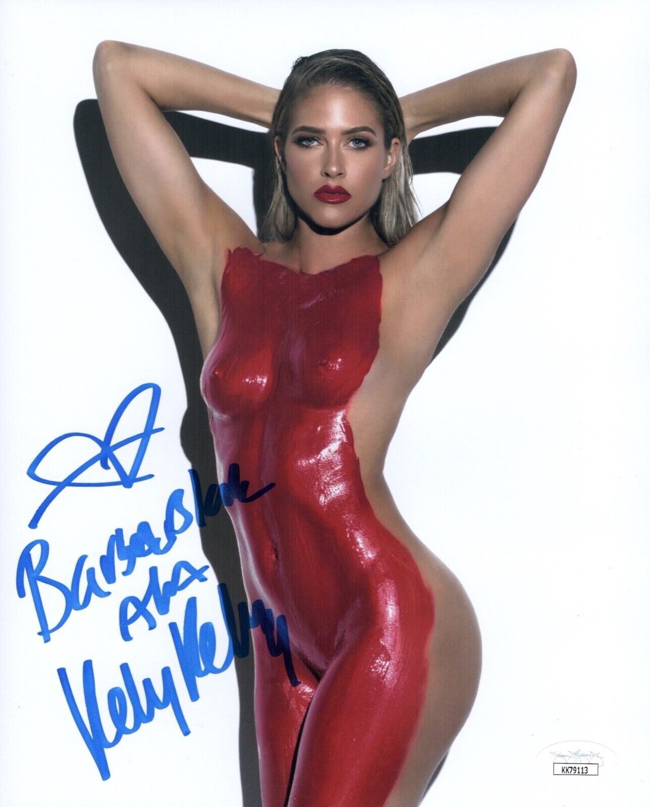 KELLY KELLY Signed 8x10 SEXY Photo Poster painting BARBIE BLANK WWE Autograph JSA COA Cert