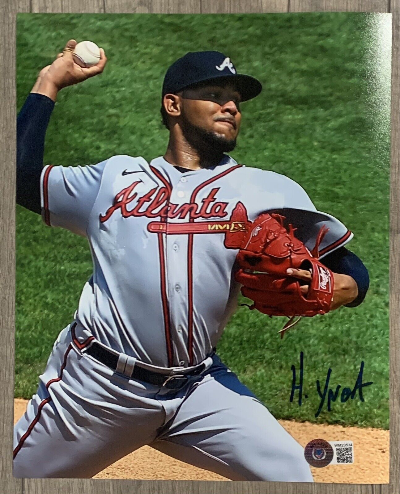 Huascar Ynoa signed autographed 8 x 10 Photo Poster painting beckett coa witness braves atlanta