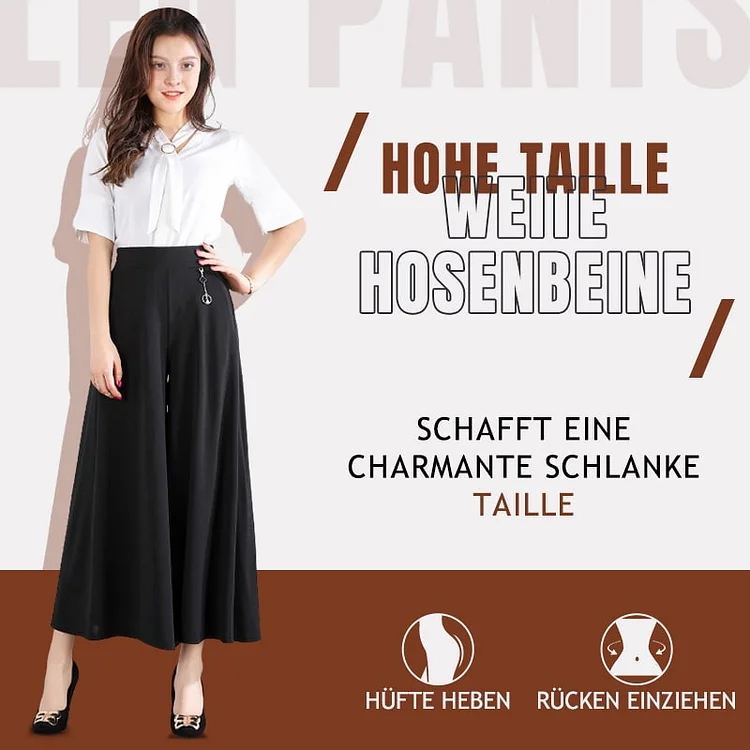 Weite Hosen Mit Hoher Taille