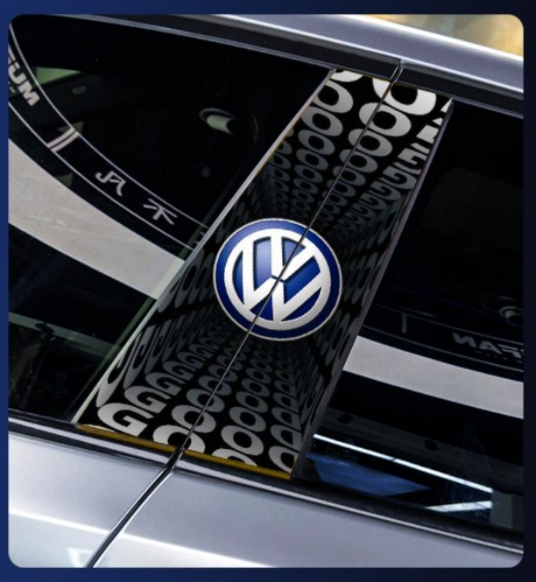 Car Center Column Car Logo Sticker Personality Creative B Column Protective Film